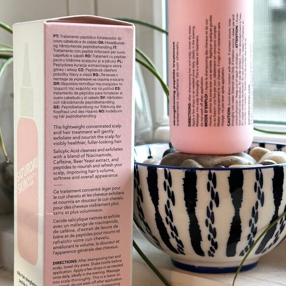 NIB Saturday Skin Scalp + Hair Strengthening Peptide Treatment Serum Hair Growth - Picture 8 of 11